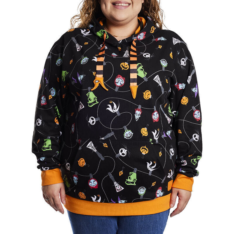 Loungefly Nightmare before Christmas Christmas Ornaments unisex hoodie-zoom-1