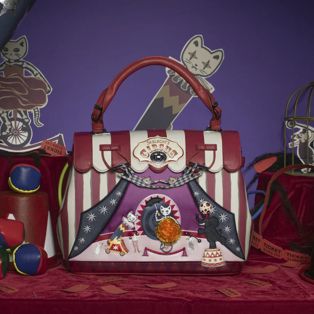 Vendula London Skelecat's Traveling Ghost Circus Grace Bag